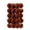 Brown, variant on Eolstice Mini Christmas Ball Ornaments, 30 Pcs 1.18 Inch Flocked Velvet Shatterproof, Ribbed Textured Solid, Hanging Loop, Xmas Tree Holiday Decor