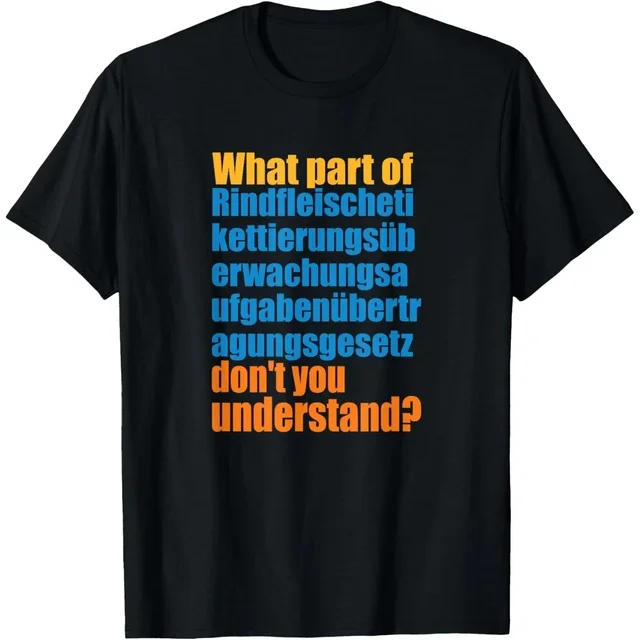 ALVORD Drôle de Phrase Allemande, Quelle Partie de Rindfleischetikettierung. T-Shirt Unisexe P-5TG