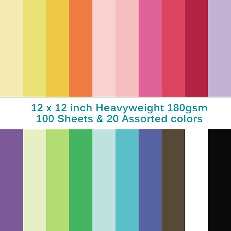 12 x 12 Cardstock for Scrapbooking, Card Making & More
