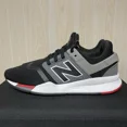 thumbnail image 1 of New Balance 247 Black/Red Men’s Size 8.5 Sneaker Preowned (MS247FB), 1 of 6