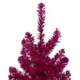 thumbnail image 4 of Northlight Metallic Tinsel Artificial Christmas Tree - 7' - Dark Pink - Unlit, 4 of 6