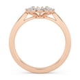 thumbnail image 3 of AFFY Halo Floral Style, 0.85 Carat (Ctw) Oval And Round Lab Created Moissanite Engagement Ring For Women In 10k Solid Rose Gold | VVS1 Quality Ring Size-9.5, 3 of 5