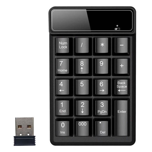 2.4G USB Inalámbrico 19 Teclas Mini Teclado Digital Número Impermeable Teclado Numérico