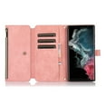 thumbnail image 4 of Wallet Case for For Samsung Galaxy S25 Ultra with Zipper Pouch,Magnetic PU Leather Flip Folio Stand Card Slot with Hand Strap and Cross Body Strap Case Cover for For Samsung Galaxy S25 Ultra, Pink, 4 of 8
