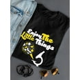 thumbnail image 3 of "Enjoy The Little Things" Science Quote, Microscope Women Black T-Shirt, Female XX-Large, 3 of 4