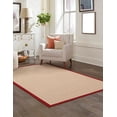thumbnail image 2 of Linon Athena 5 x 8 Natural & Red Area Rug, 2 of 8