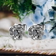 thumbnail image 3 of SUSHANG Rose Earrings Fashion Exquisite Vintage Round Diamond Flower Earrings for Women Jewelry Gifts, 3 of 8