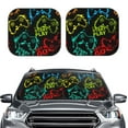 thumbnail image 2 of Balery 2 Piece Play Game Start Car Windshield Sun Shade|Foldable Front Windshield Shade for Car Front Window for Most Sedans SUV Truck-Medium, 2 of 7