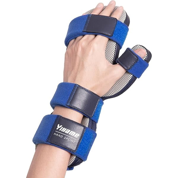 wonima11 Resting Hand Splint, Stroke Hand Brace with Finger Support, Hand immobilizer for Carpal Tunnel Wrist Night Support, 5 fingers Straightening, Flexion Contractures, Fits Right & Left, M