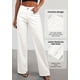 thumbnail image 2 of Jeans PRETTYGARDEN de Pierna Ancha para Mujer de Tiro Alto Blanco, 2 of 3