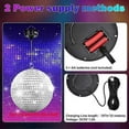 thumbnail image 5 of Rotating Disco Ball Motor Lights with Remote,18 LEDs for 12 16 20 24inch Mirror Ball Rotator(NotIncl, 5 of 5