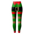 thumbnail image 5 of TTUHYWXI Women's Funny Printed Ugly Christmas Leggings Soft Stretchy Holiday Tights (Dark Green, L), 5 of 7