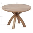 thumbnail image 2 of Kate and Laurel Soleyn Coffee Table, 27 x 27 x 19, Natural Brown, Casual Wooden Table with Curved Legs, 2 of 9