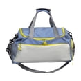 thumbnail image 2 of Bolsa de viaje con separación seca y húmeda, versátil bolsa deportiva para gimnasio y entrenamiento. Azul y blanco, 2 of 8