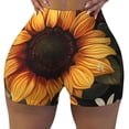 thumbnail image 2 of Sikiie Sunflower Floral Butterfly Workout Shorts Women Scrunch Butt Gym Shorts Seamless High Waist Tummy Control Yoga Biker Athletic Shorts-XX-Large, 2 of 8