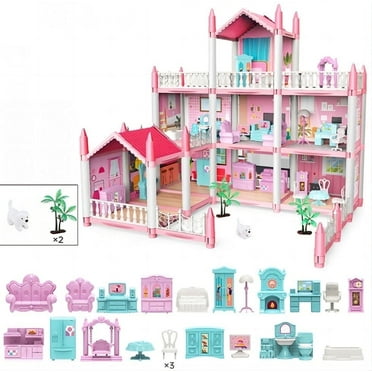 MANGOBOB 3-Story 9-Room Dollhouse Kit No Dolls