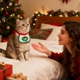 thumbnail image 4 of Cat/Dog Christmas Party Supplies, Cute Christmas Scarf Hat Set Kitten Bandana Small Pet Decorations Outfits, Christmas Saliva Towel, 4 of 5