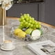 thumbnail image 1 of Plato de Servicio Redondo, Bandeja de Alimentos de Plástico con Superficie Brillante, Centro de Mesa Decorativo con Diámetro de 24 cm para Bocadillos, Dulces, Fruta, Negro, 1 of 6