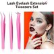 thumbnail image 5 of 6 Pieces Eyelash Extension Tweezers Lash Tweezers Set Stainless Steel Straight And Curved Tip Tweezers Precision Eyebrow Tweezers Nippers For Eyebrow, 5 of 5