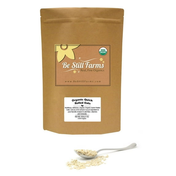 Be Still Farms Quick Rolled Oats (5 Lbs) Rolled Oats - Organic Quick Oats - Organic Rolled Oats Bulk - Make into Rolled Oatmeal or Vegan Oatmeal - Organic Oatmeal Instant - Instant Rolled Oats