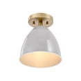 thumbnail image 4 of Designers Fountain Biba 8.25 inch 1-Light Brushed Gold Modern Semi Flush Mount Ceiling Light Grey Sky Metal Shades, D287M-SF-BG, 4 of 8