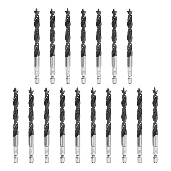 Uxcell 17pcs Brad Point Drill Bits Set 5/16" Wood Drill Bit with 1/4" Hex Shank