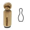 thumbnail image 1 of Bowling Pin Outline Rubber Stamp for Scrapbooking Crafting Stamping - Large 1-1/4 Inch, 1 of 7