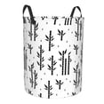 thumbnail image 4 of LNWH Laundry Basket, Japan Bamboo Element Pattern Foldable Laundry Hamper with Handles Waterproof, Medium Size, 4 of 8