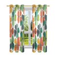 thumbnail image 7 of Yayeee Window Curtains Light Filtering 63"x52" Grommet Panel Pair Home Living Room Decor, White Clover Pattern, 7 of 7