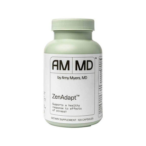 Amy Myers MD ZenAdapt Supplement - Supports Stress Relief & Cortisol Balance - Adaptogenic Blend with PEA, Saffron & Holy Basil - 120 Capsules