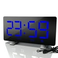 thumbnail image 2 of Reloj Despertador Digital Curvo Regulable Pantalla Led Reloj Digital Para Niños Mayores Ultra Claro Número Grande Brillo Snooze 12/24H Reloj Despertador Para Dormitorio Oficina Methold HA024315-03, 2 of 5
