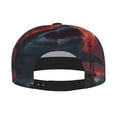 thumbnail image 2 of Zufioo Red Moon Shark Sailboat Print Flat Brim Baseball Cap, Sun Protection, Sweat Absorption, Adjustable Sports Cap, Suitable for Men and Women in All Seasons, 2 of 7