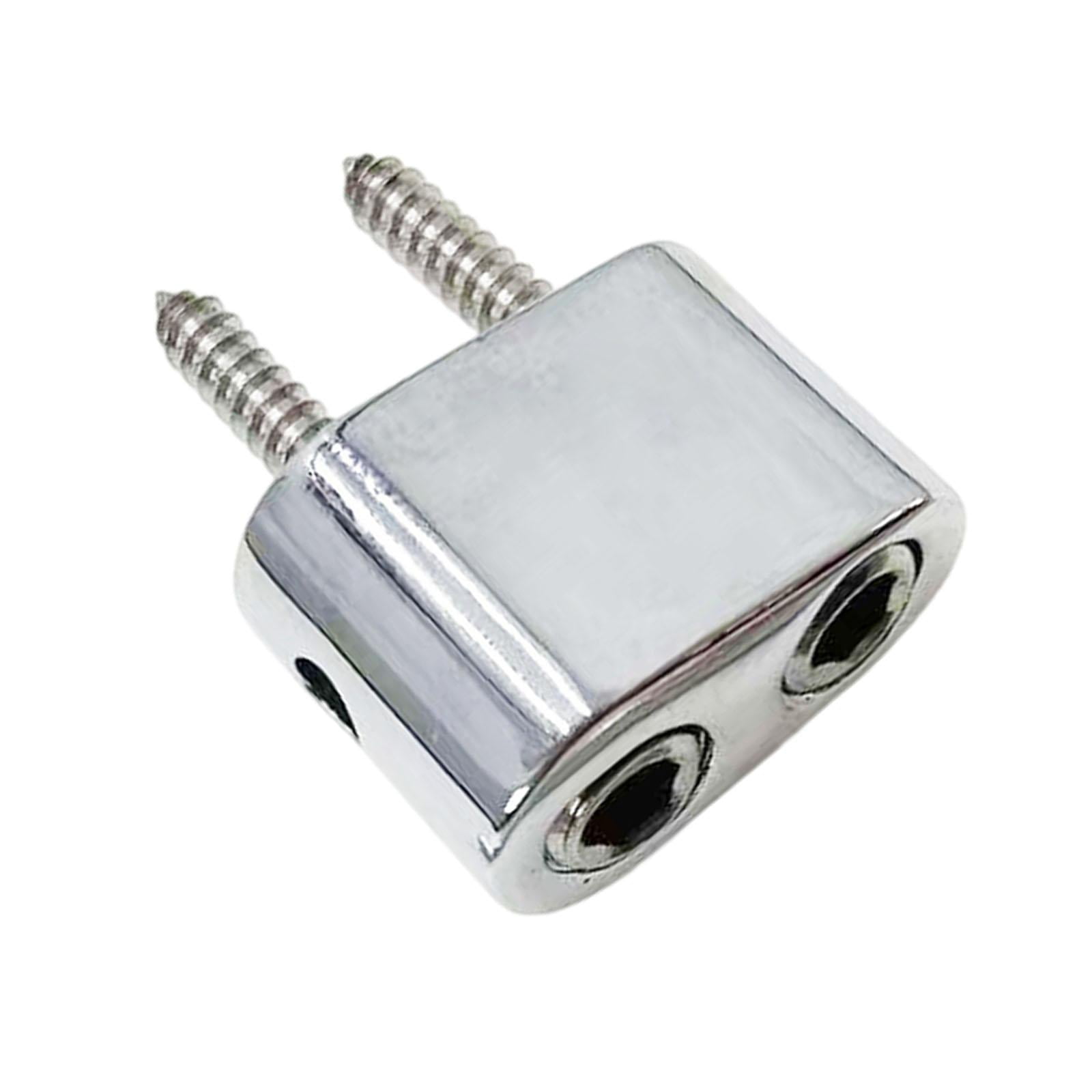 Guitar Bridge System with Tailpiece Headless Electric String Lock Zinc Alloy Sturdy Replacement for Bass Guitarists