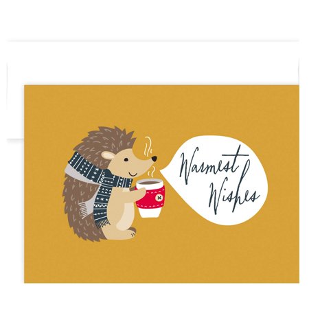 Masterpiece Studios Silver Paper - Masterpiece Studios Holiday Collection 12 Cards / 12 Envelopes, Happy Hedgehog