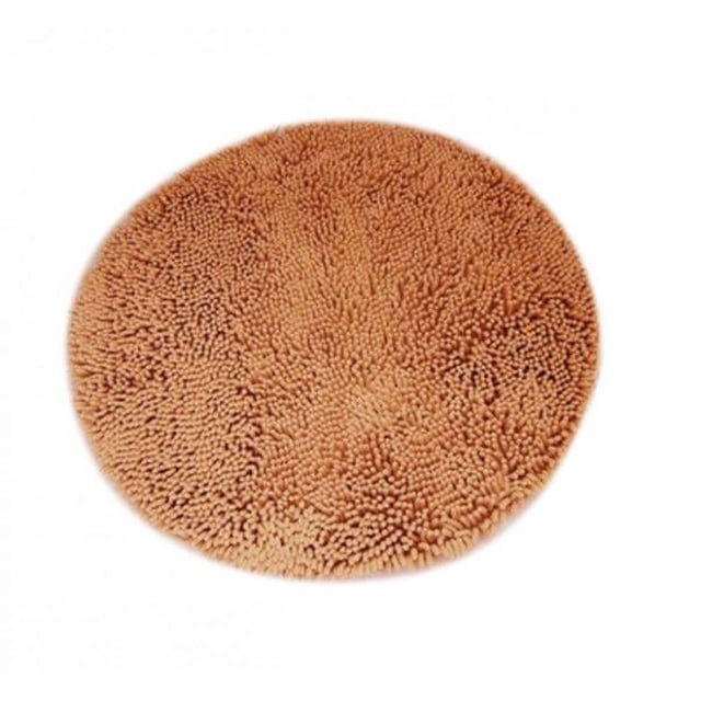 Alfombra de baño redonda antideslizante de microfibra peluda y absorbente Dia. 100cm