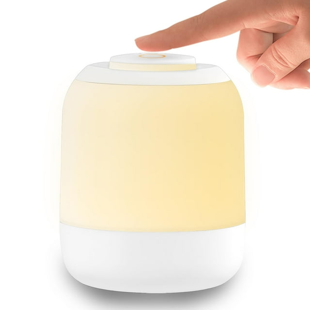 Luz nocturna para bebé para niños y adultos, lámpara de noche táctil, portátil regulable, guardería, mesita de noche recargable inalámbrica cálida