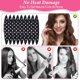 thumbnail image 2 of 9PCS Satin Hair Rollers No Heat Curlers for Overnight Styling Soft Foam for Long Hair Black, 2 of 4