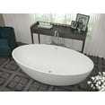 thumbnail image 5 of Anzzi 5.5 ft. Hangiri Series Solid Surface Center Drain Freestanding Bathtub, Matte White, 5 of 5