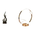 thumbnail image 1 of Escultura abstracta de fuego,Estatua de arte abstracto,adorno para decoración del hogar,Portabotellas de vino,Soporte para botellas de vino,estante de hierro,Regalo de bar de, 1 of 8
