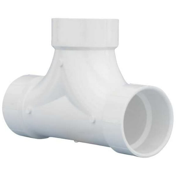 Manufacturer Varies PVC Two Way Cleanout Tee, Hub, 3 in Pipe Size 1WJN7