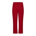 thumbnail image 4 of Timoontee Cargo Pants Drawstring Waist Trousers Casual Jogger Lightweight Workwear Pull On Pants Sweatpants with Pocket Straight Leg Fishing Hiking Pants for Men Red S, 4 of 4