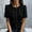 *Black, variant on ClodeEU Women's Short Sleeve Crewneck Pleated Blouse with Ruffle Hem ,Business Casual Office Top Black,Women's Plus L