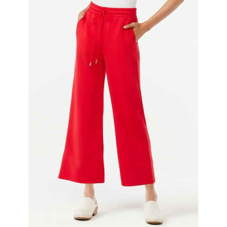 Scoop Women's and Women's Plus Ultimate Scubaknit Cropped Sweatpants, Sizes XS-4X