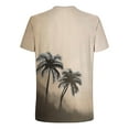 thumbnail image 3 of ZZwxWA Mens Palm Tree T Shirts Summer Tropical Hawaii Ink Graphic Crew Neck Short Sleeve Tees Casual Stylish Vacation Beach Tops Reduced Price, 3 of 4