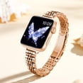 thumbnail image 6 of SEURE Slim Stainless Steel Band for Apple Watch Band 38/40/41/42mm,Women Luxury Metal Replacement Strap for iWatch Series 11 10 9 8 7 6 5 4 3 2 1 SE Rose Gold, 6 of 7
