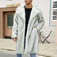 thumbnail image 5 of Frostluinai Men's Faux Fur Winter Coats Oversized Notck Lapel Collar Warm Jackets Fluffy Open Front Long Sherpa Jackets Fuzzy Outerwear, 5 of 9