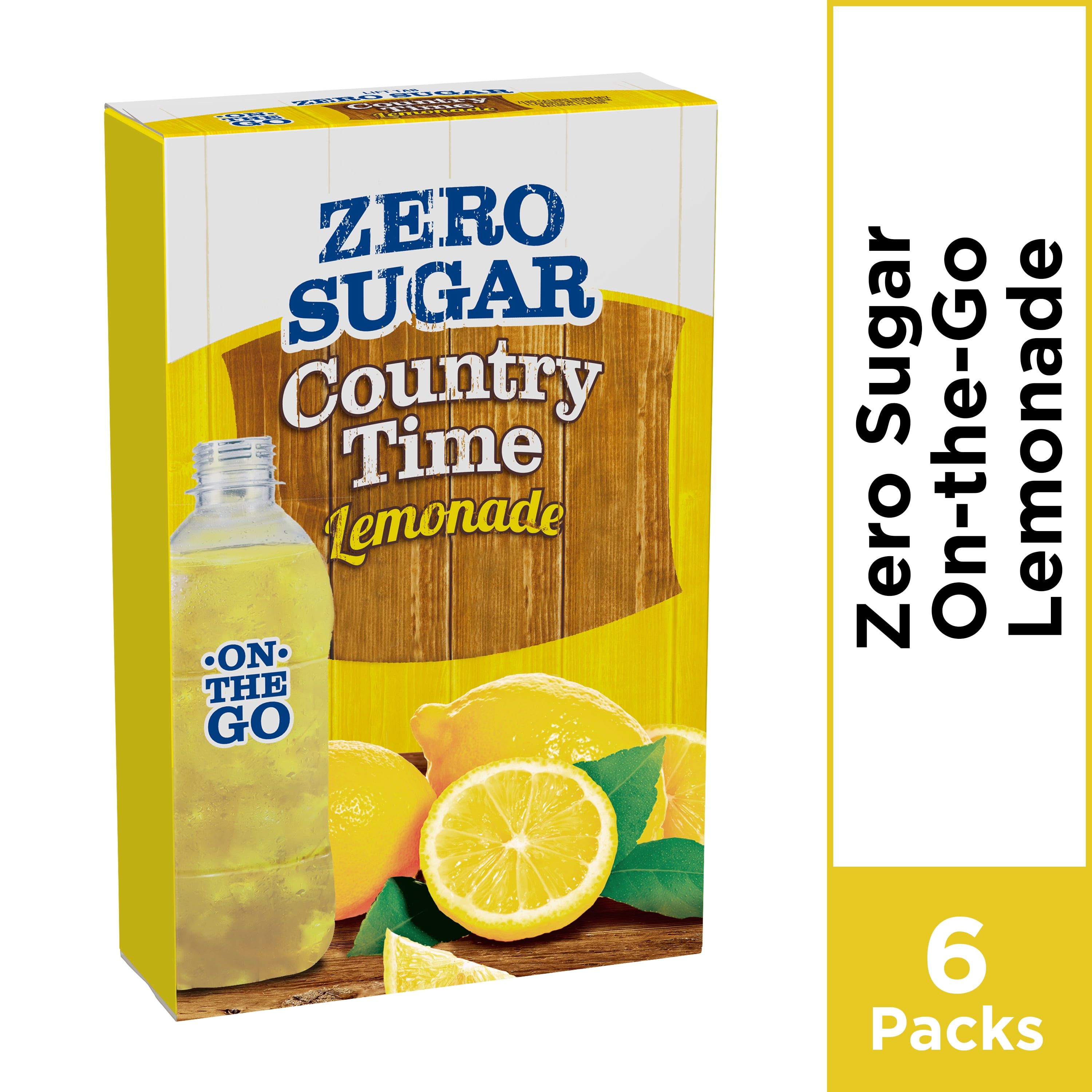 Country Time Lemonade On-The-Go Zero Sugar Flavored Low Calorie Powder ...