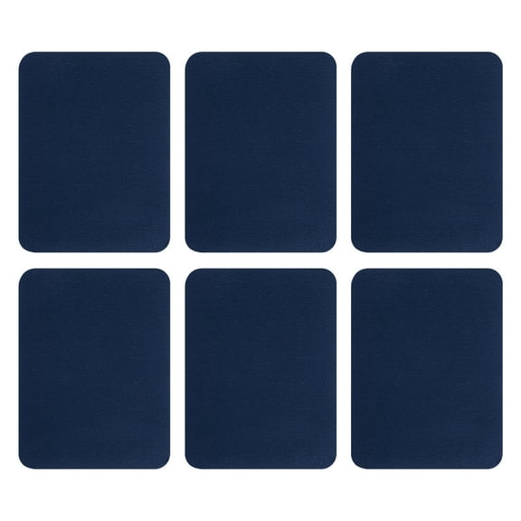 Uxcell 6Pcs Iron on Patches for Clothing Repair, Mending Fabric Repair Patch Cotton for Clothes Pants Bags, 4.92 x 3.74 inch Navy Blue