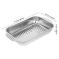 thumbnail image 2 of Raindrops Versatile Stainless Steel Broiling Pan for Oven Perfect for Bbq Fish and Home Kitchen Use, 2 of 7