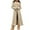 Beige, variant on Women's Fuzzy Fleece Long Jacket Lightweight Button Open Front Cardigan Teddy Coat Long Parka Overcoat Green M